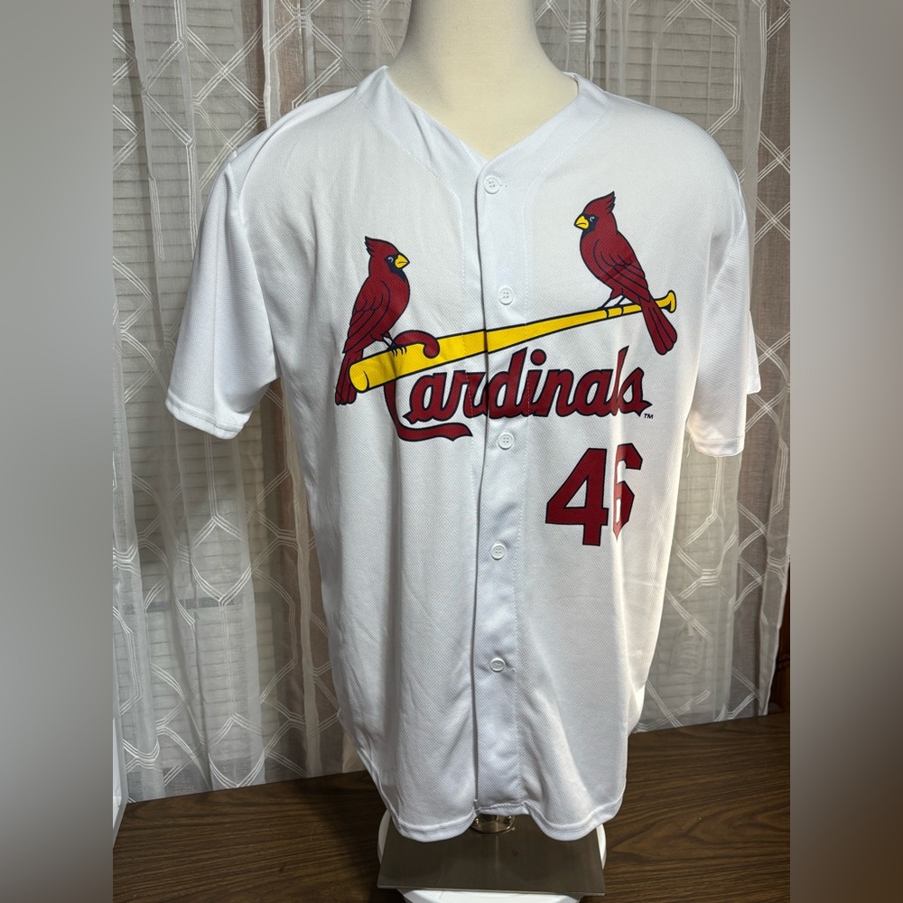 St Louis Cardinals XL # 46 Paul Goldschmidt white Baseball Jersey 31”L 22” p2p